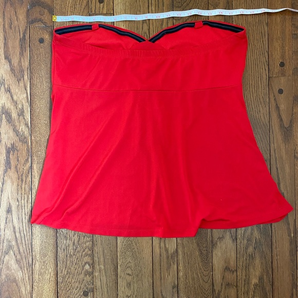 Sold TORRID RED black medallion BABYDOLL TUBE TOP - Picture 8 of 10
